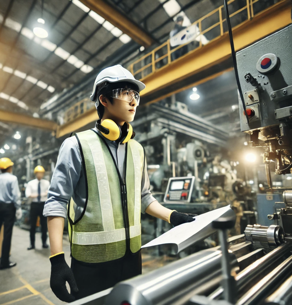 작업장 안전과 산업 환경을 강조
