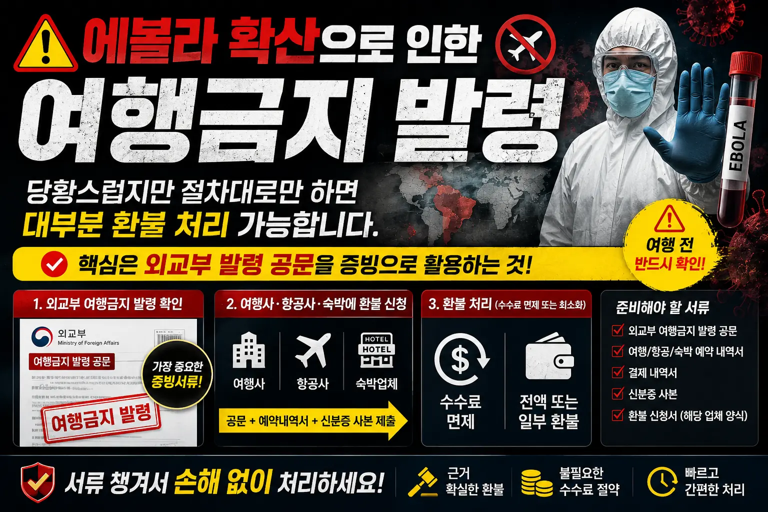 콩고 에보라 확산으로 외교부 여행금지 발령 확인 이미지