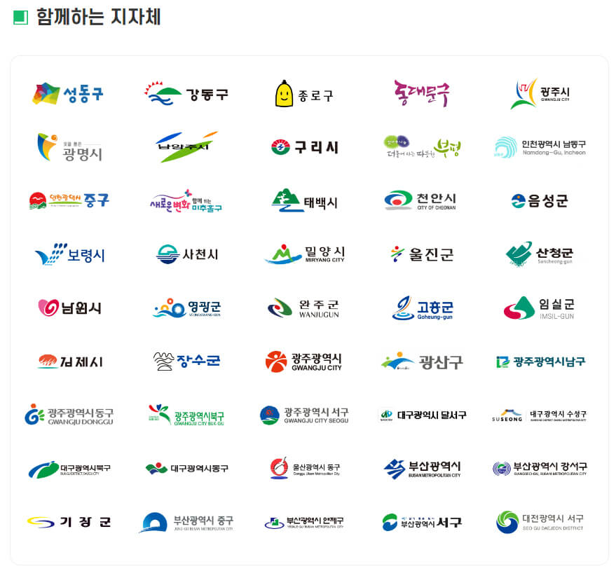 여기로 협력 지자체