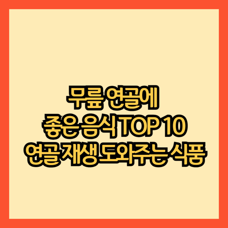 무릎-연골에-좋은-음식