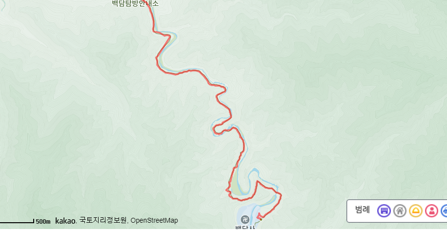 봉정암 등산지도