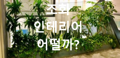 조화 인테리어가 실내에 시공 된 모습
