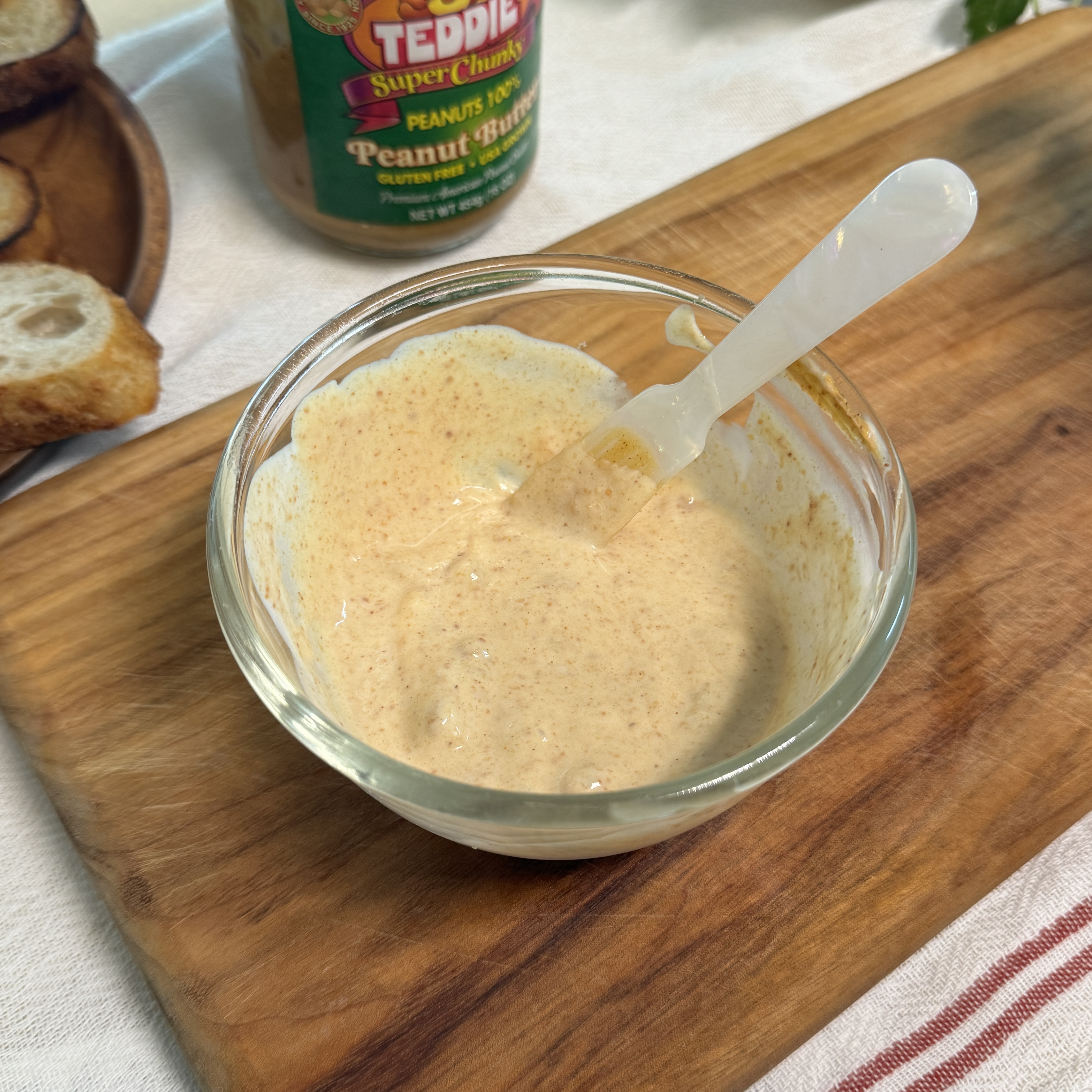 땅콩버터 사과 브리치즈 토스트 만들기