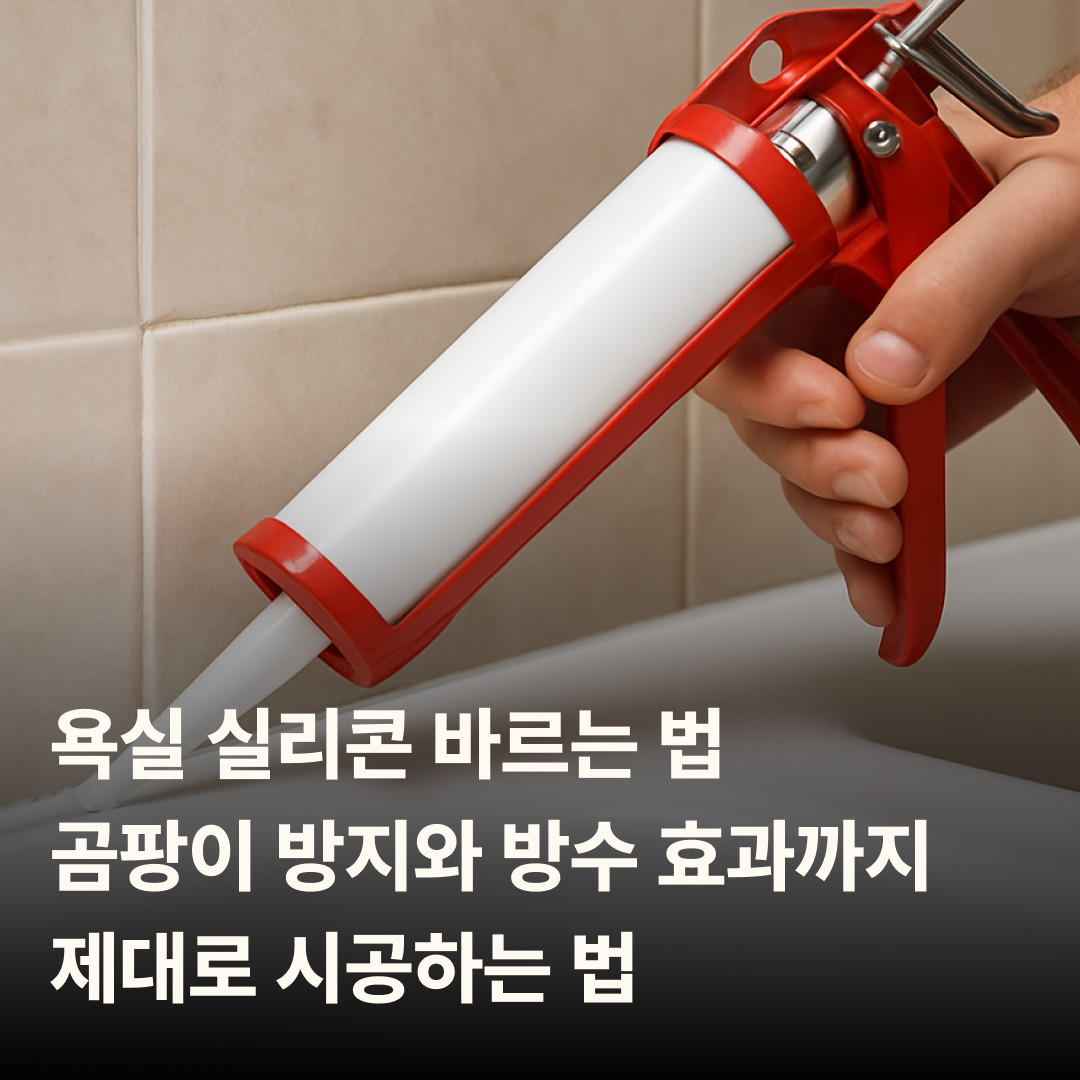 욕실 실리콘 바르는 법 – 곰팡이 방지와 방수 효과까지 제대로 시공하는 법
