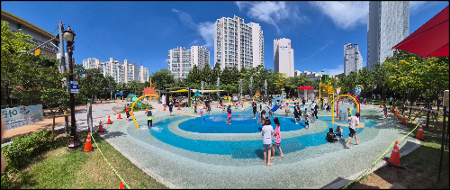 용인특례시는 18일 공원 물놀이장을 일제히 폐장했다. 사진은 내꽃근린공원 물놀이장