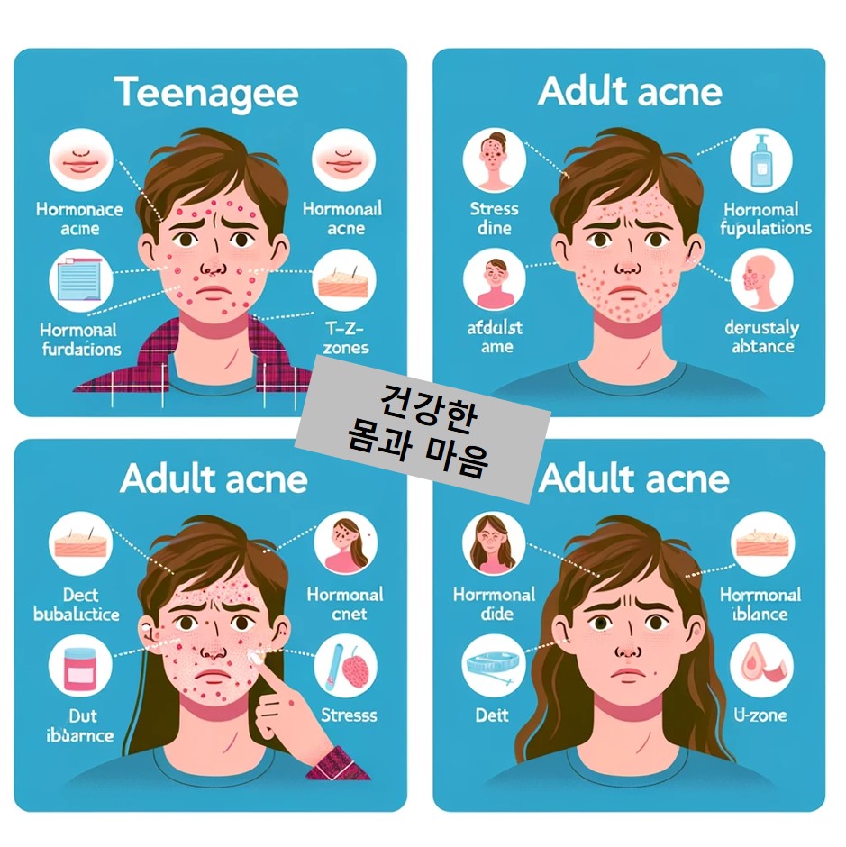 성장기 여드름과 성인 여드름의 차이점