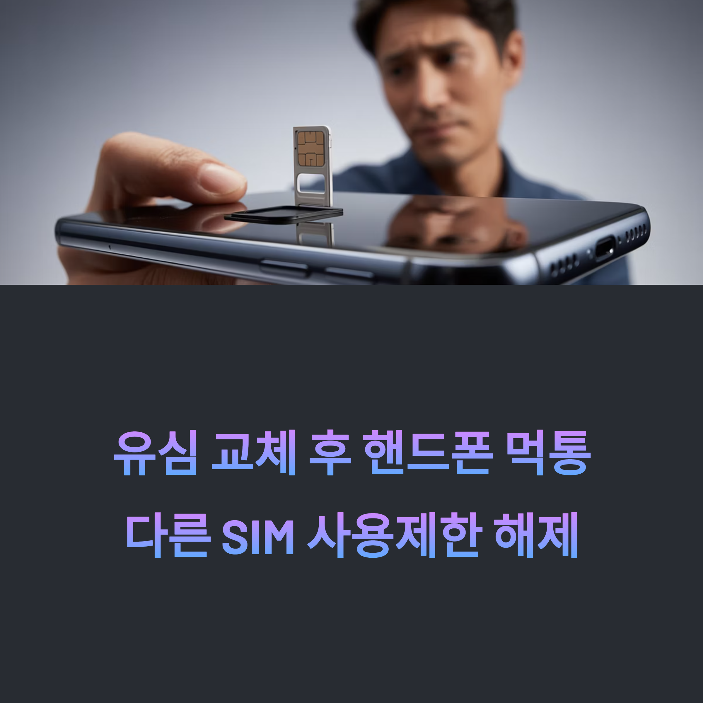 다른 SIM 사용제한 해제 방법