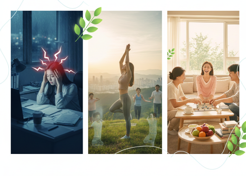 정신건강 케어 위한 운동 모습