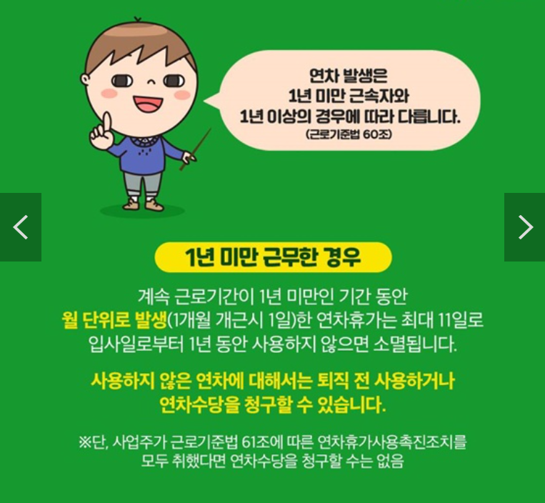 연차수당 계산방법 지급시기