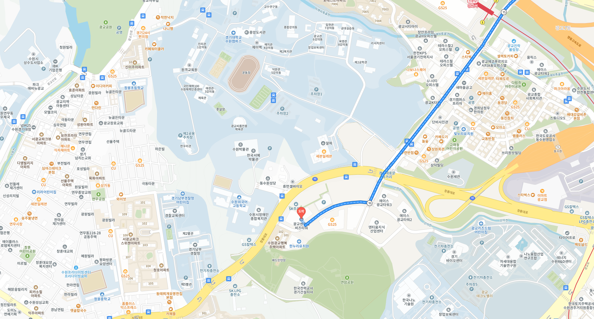 수원 광교 지식산업센터 임장가는 길