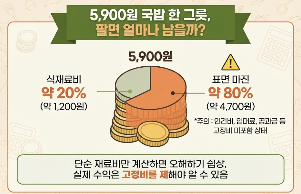 콩나물국밥 원가