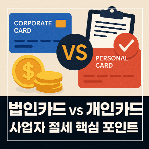 법인카드 vs 개인카드, 사업자 절세 핵심 포인트 썸네일 이미지