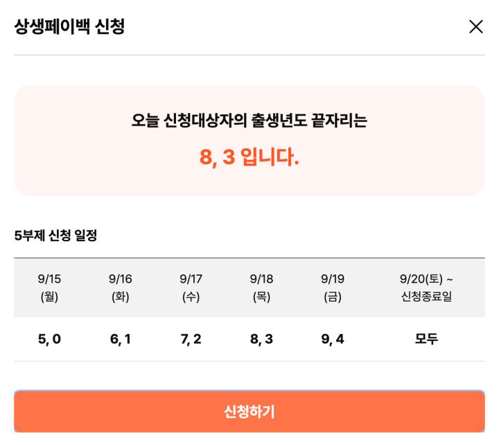 상생페이백 신청