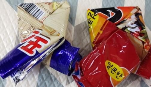라면, 과자 봉지