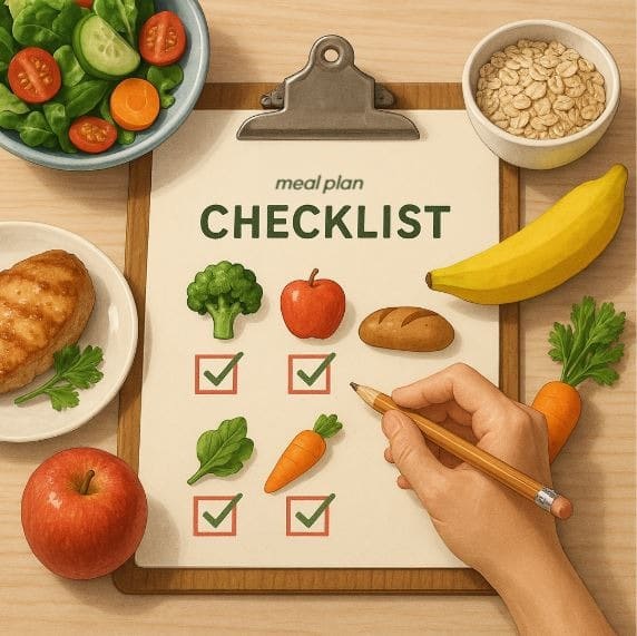 식품 반응 체크리스트 이미지