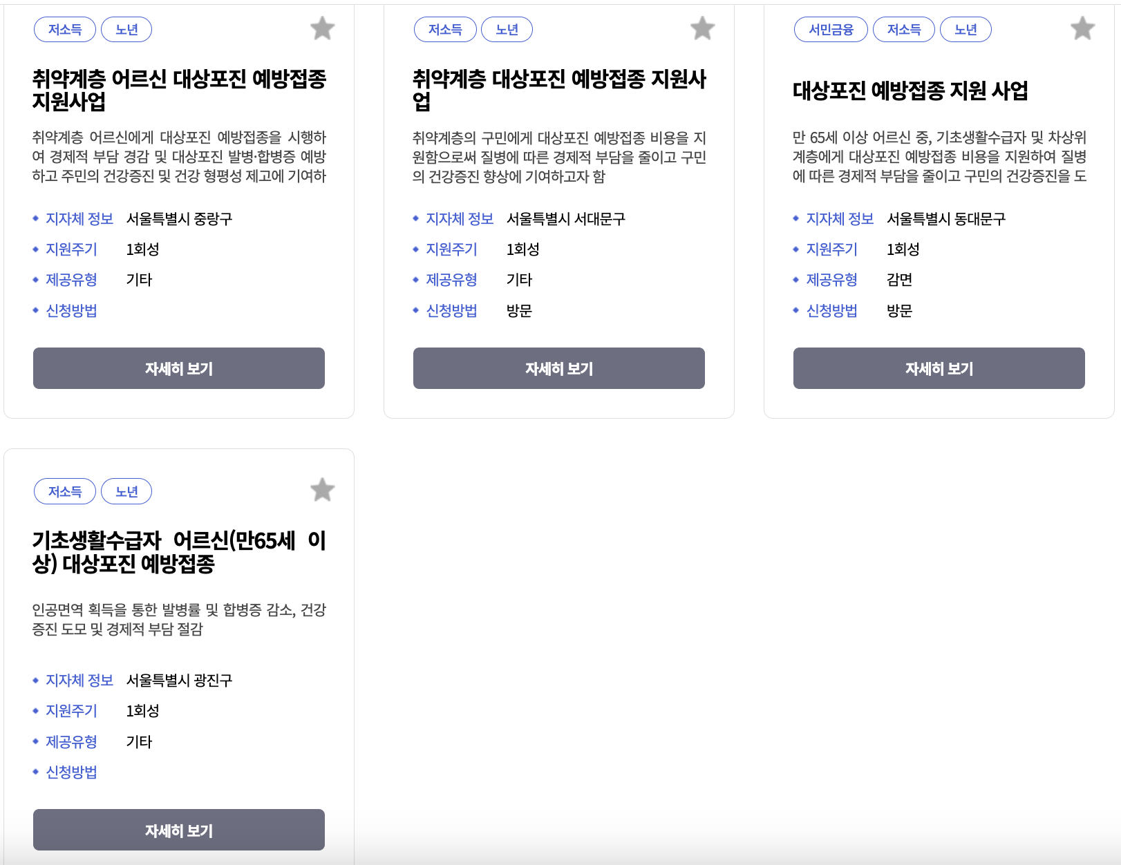 서울시 대상포진 무료 가능지역