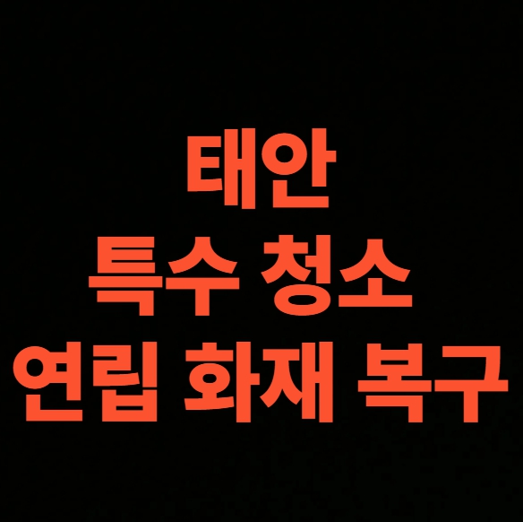 태안 화재 청소 전문업체 후기, 연립주택 화재복구 견적 총정리