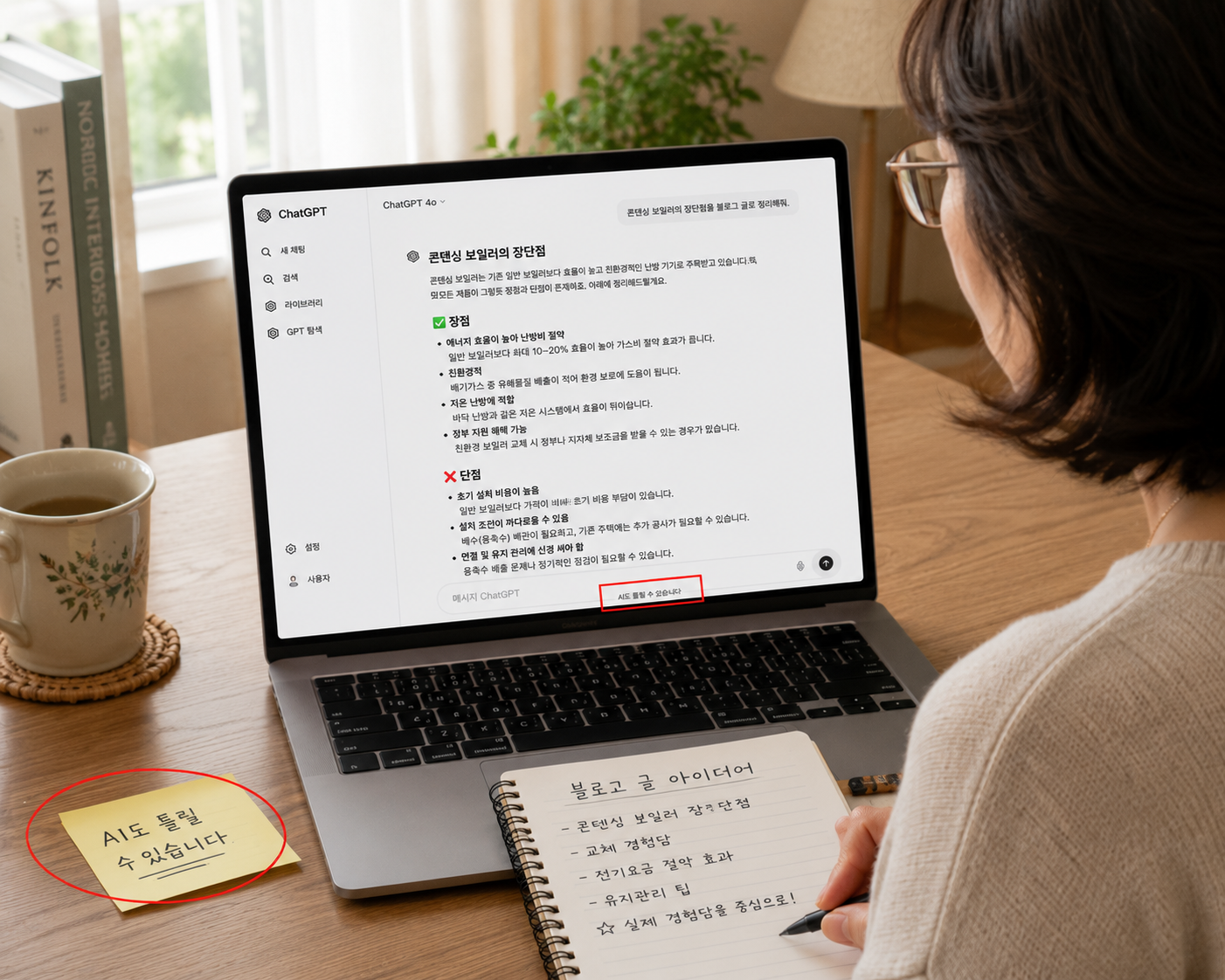 AI도 틀릴 수 있다는 답변