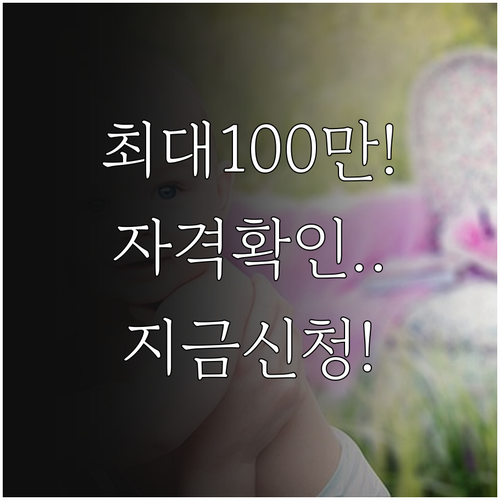 자녀장려금 신청 기간 및 자격 요건 ..