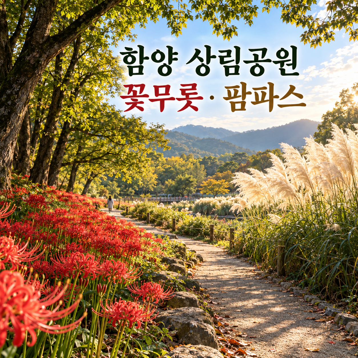 함양 상림공원 꽃무릇과 팜파스, 조용히 가을꽃을 즐기고 싶다면?