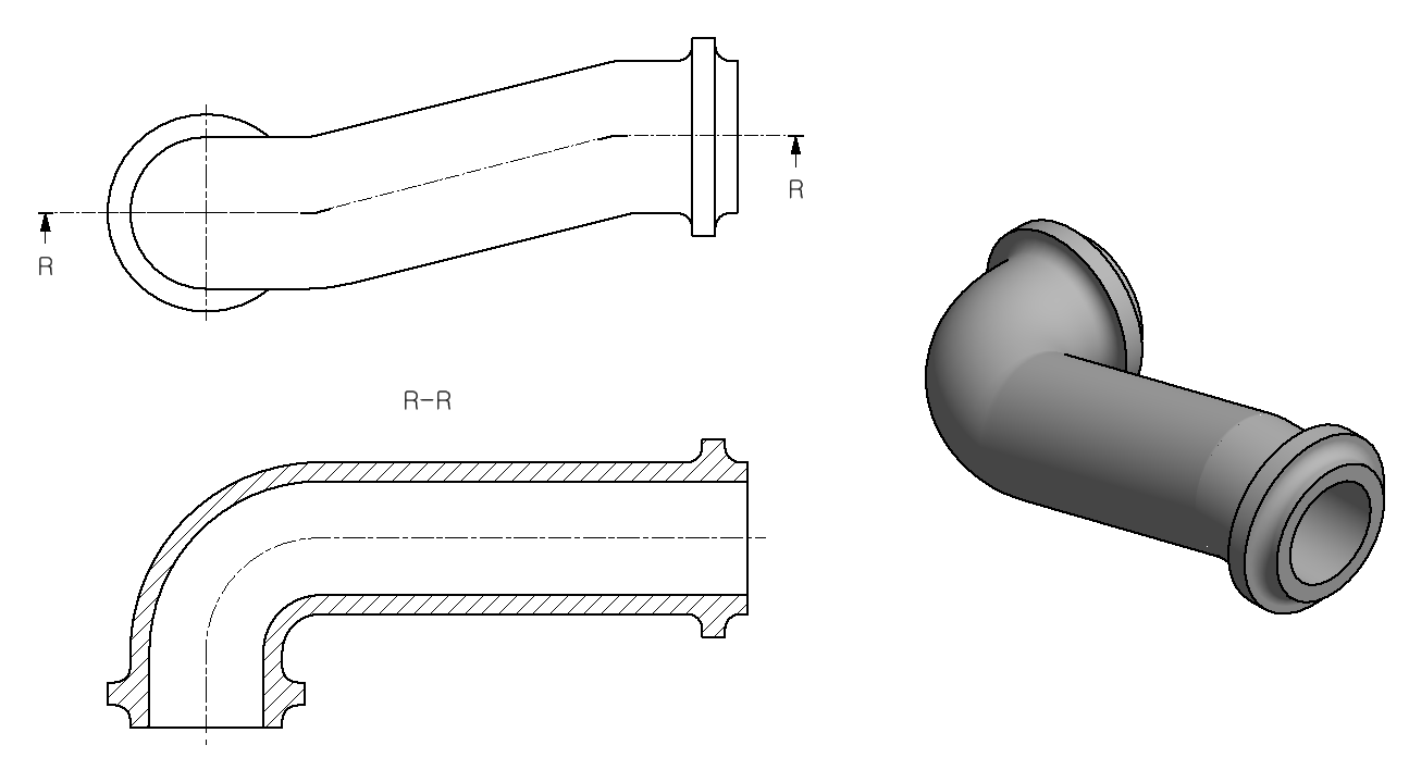 조합단면-구부러진-중심선-따라-절단