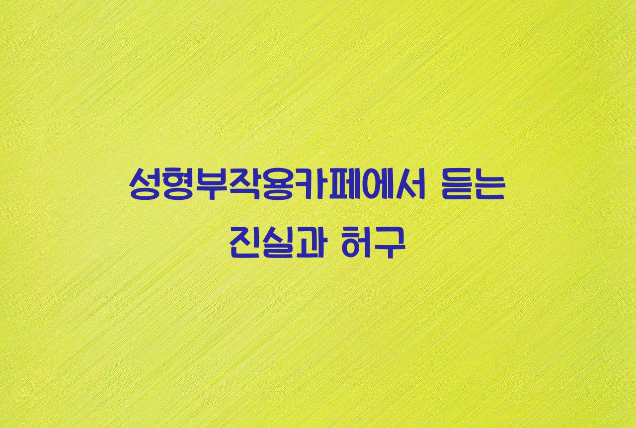 성형부작용카페