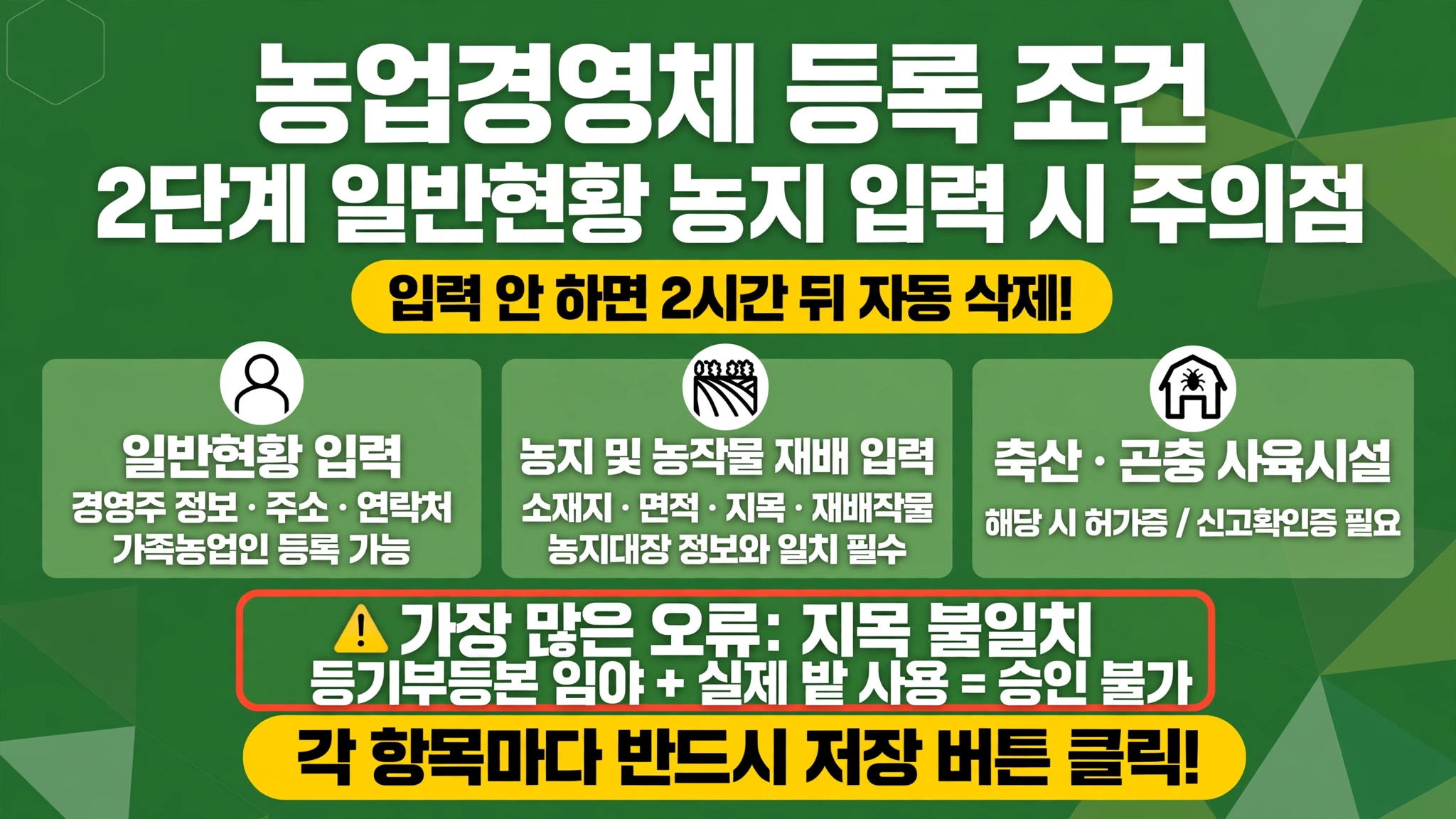 농업경영체 등록 구비서류