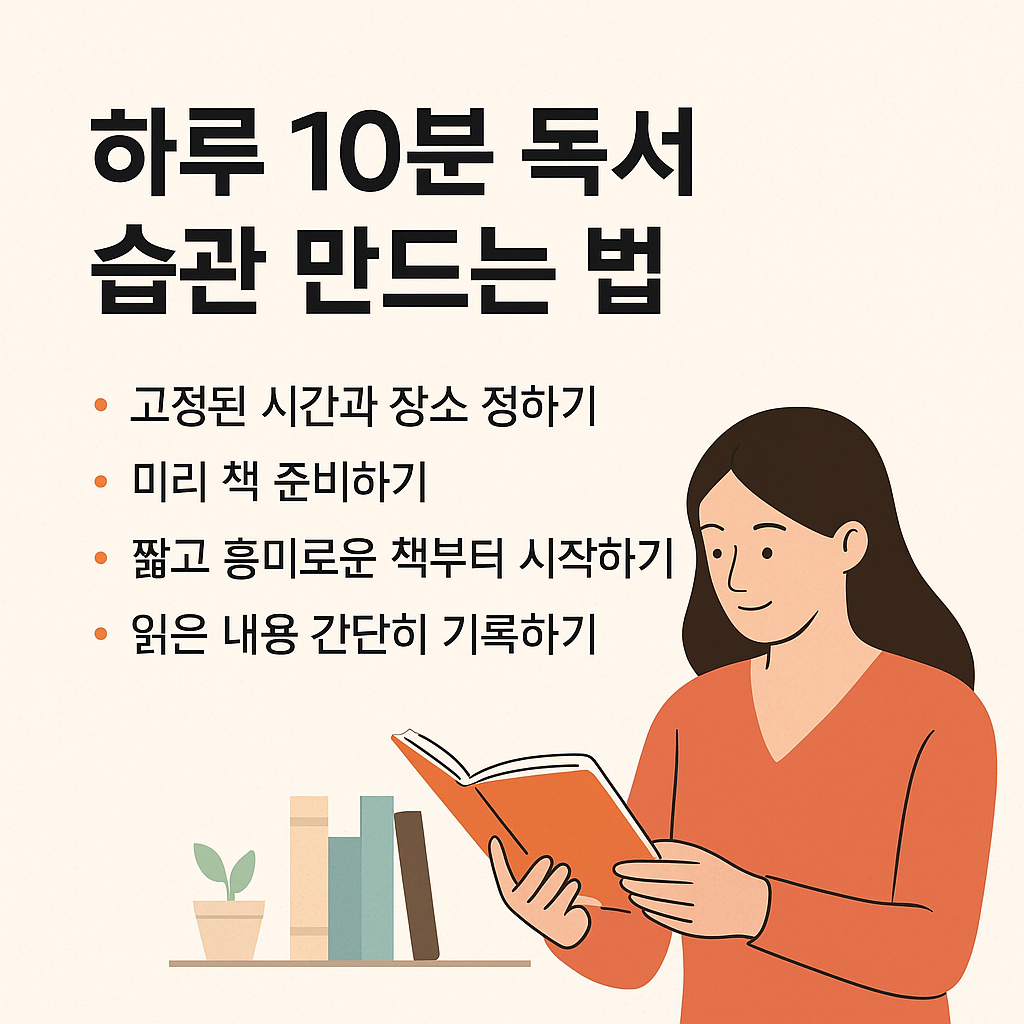 하루10분 독서 습관 만드는 법