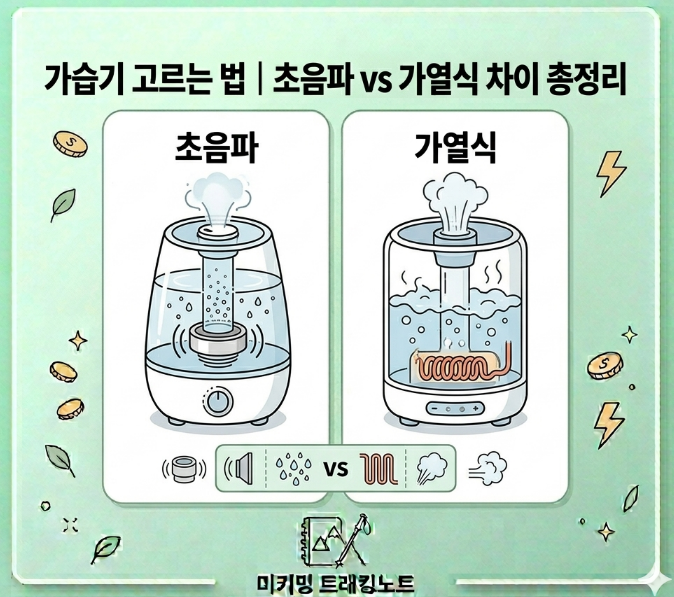가습기 고르는 법|초음파 vs 가열식 차이 총정리