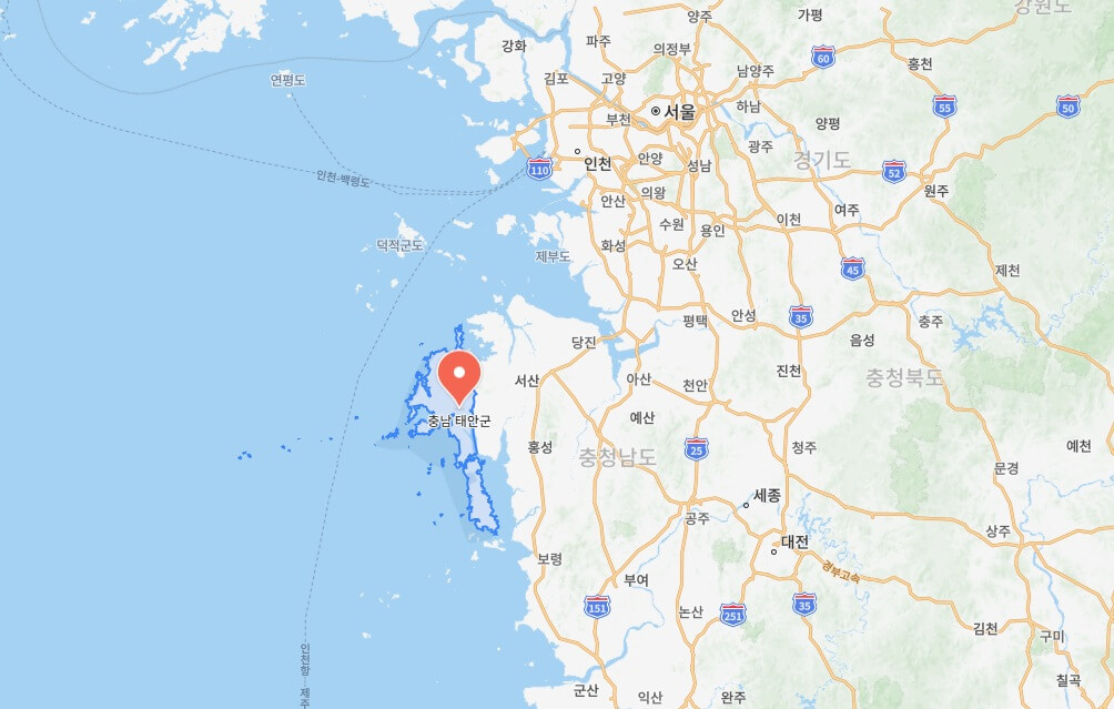태안 지진 위치 지도