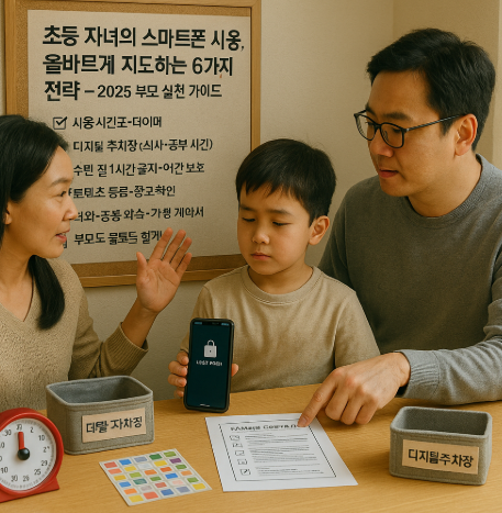 초등 자녀의 스마트폰 사용, 올바르게 지도하는 6가지 전략 – 2025 가이드