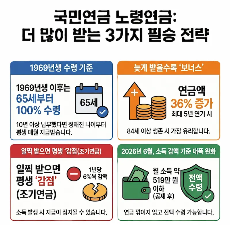 국민연금수령전략 인포그래픽