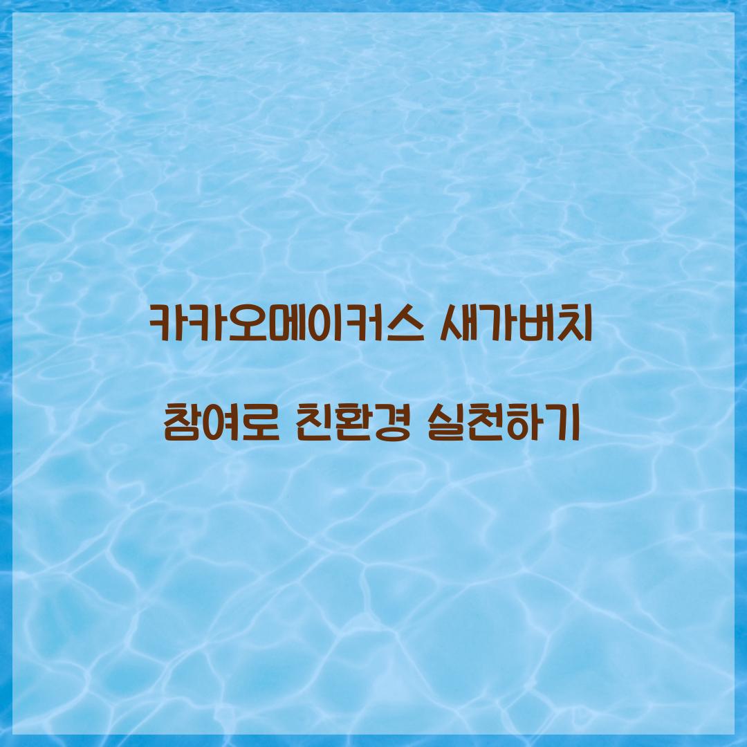 카카오메이커스 새가버치