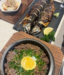 고등어구이-한우불고기솥밥