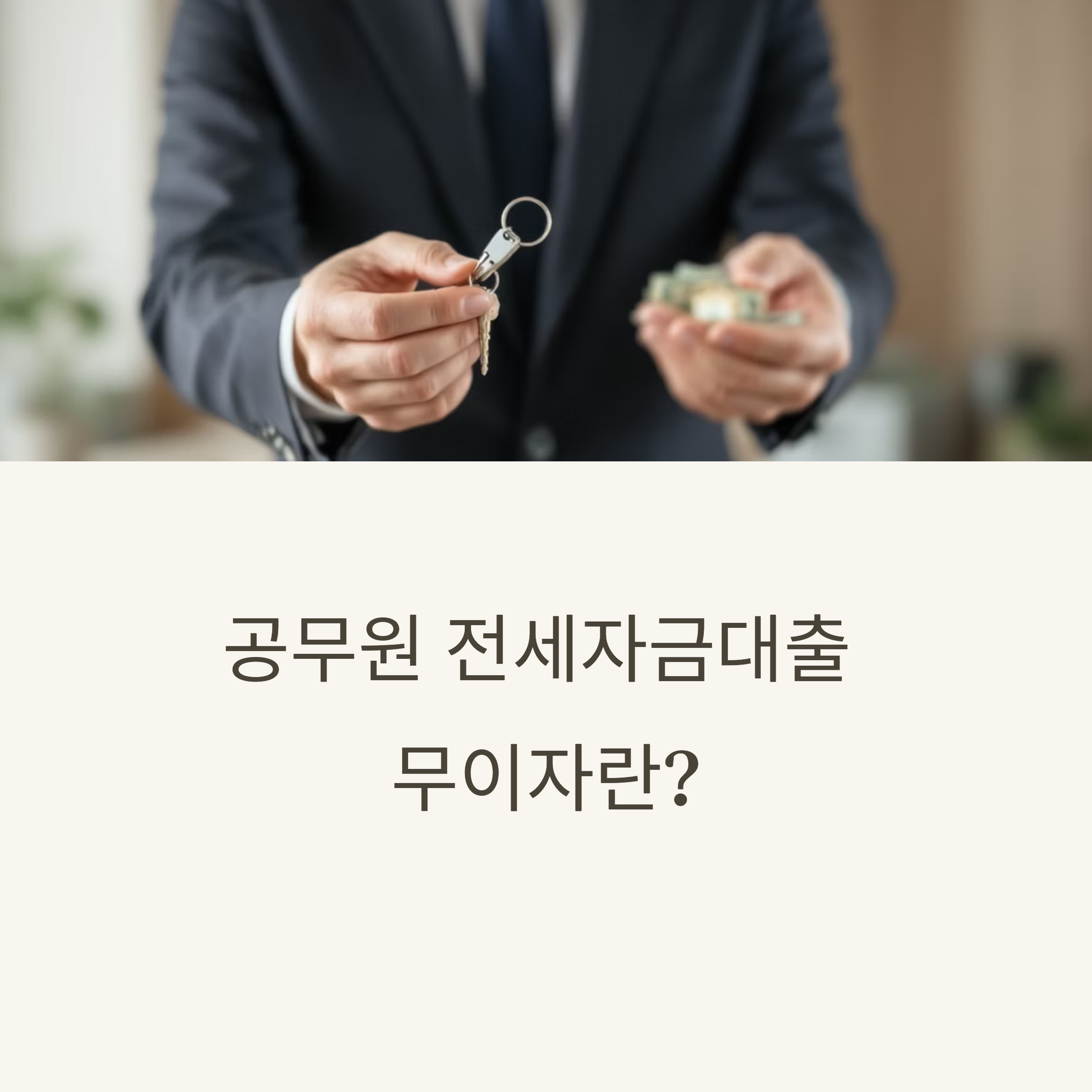 공무원 전세자금대출 무이자-신청조건과 일반대출비교