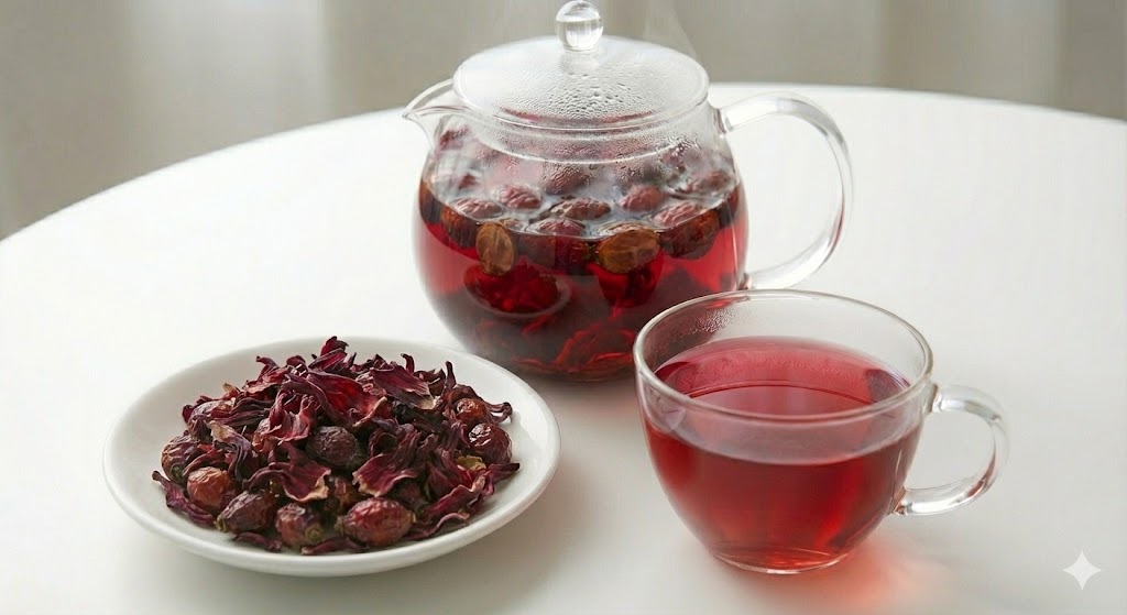 비타민 C 시너지를 통해 기미를 제거하고 피부 콜라겐 생성을 폭발시키는 로즈힙 히비스커스 블랜딩 미백 시너지