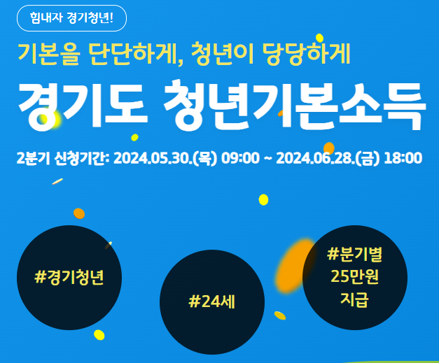 경기도 청년기본소득 신청