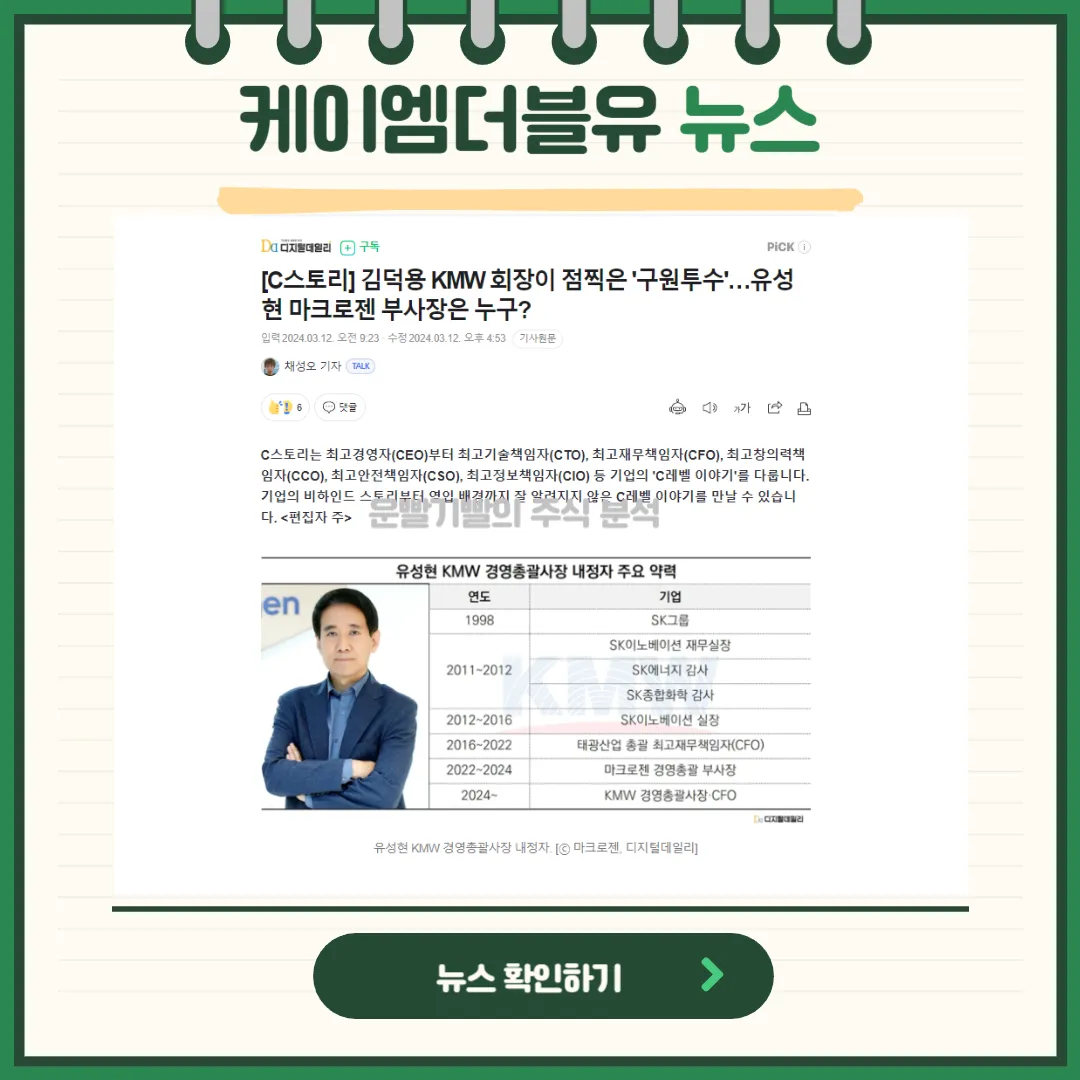 케이엠더블유 차트