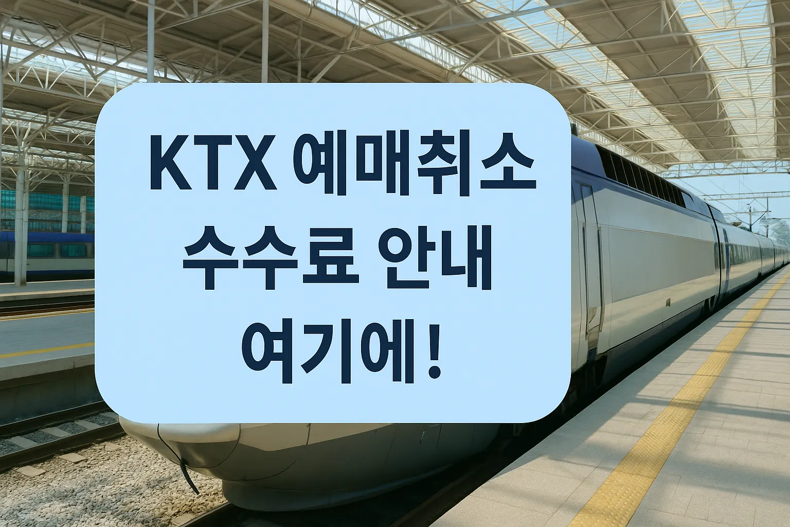 코레일 기차표 예매취소 수수료 지금 바로 알아보기 (2025년 최신 기준)