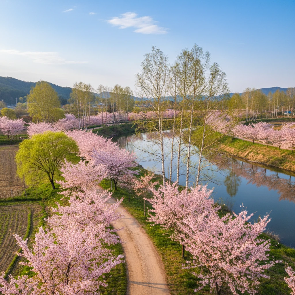 강원도 인제 지역별 벚꽃 개화 차이 ..