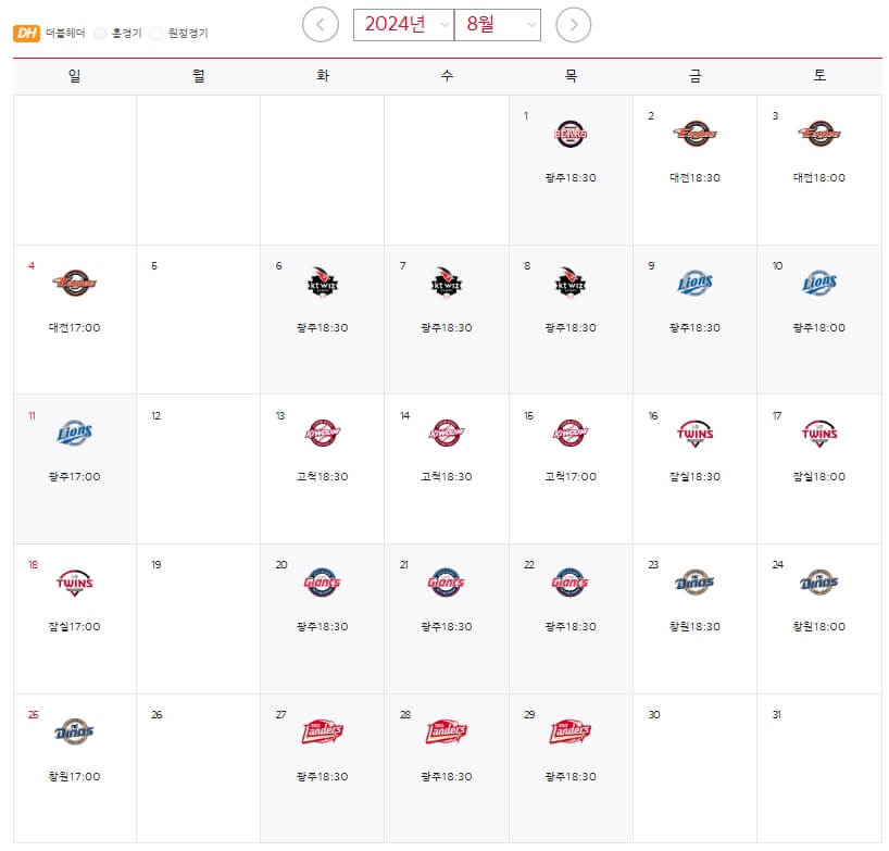 2024 기아타이거즈 시즌 정보