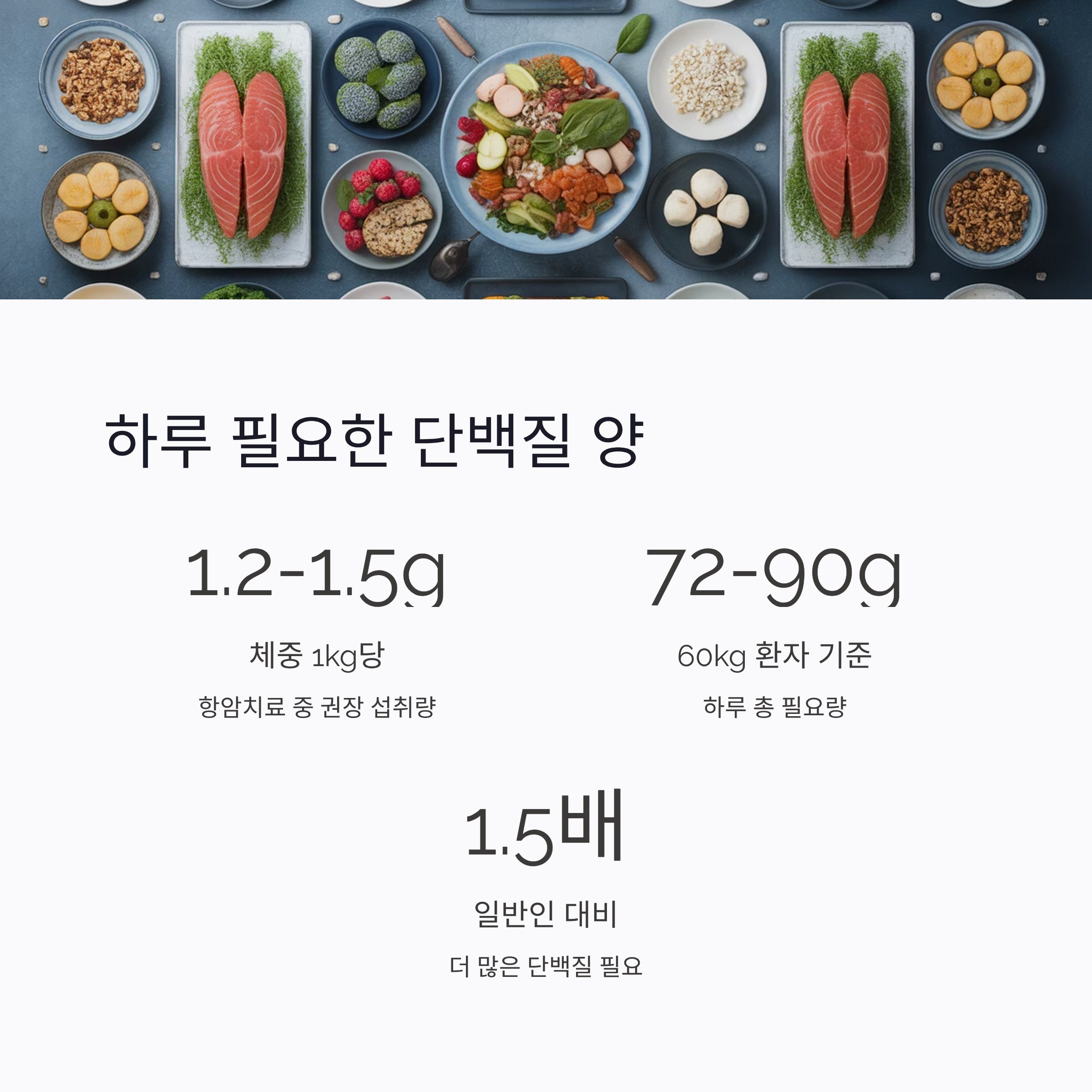 항암치료 중 하루 필요한 단백질 양