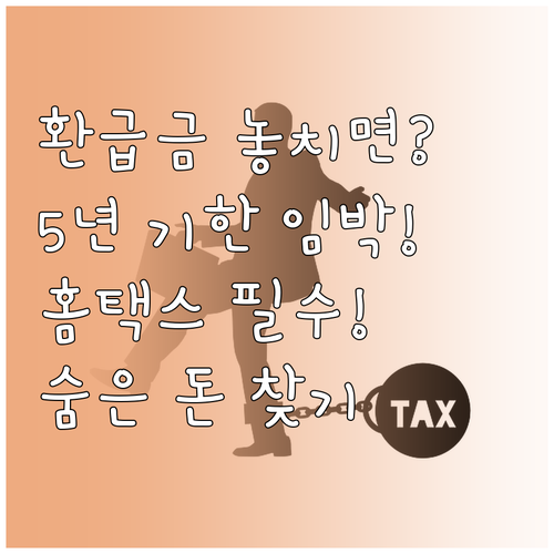 국세 환급금 5년 안에 찾아야 하는 ..