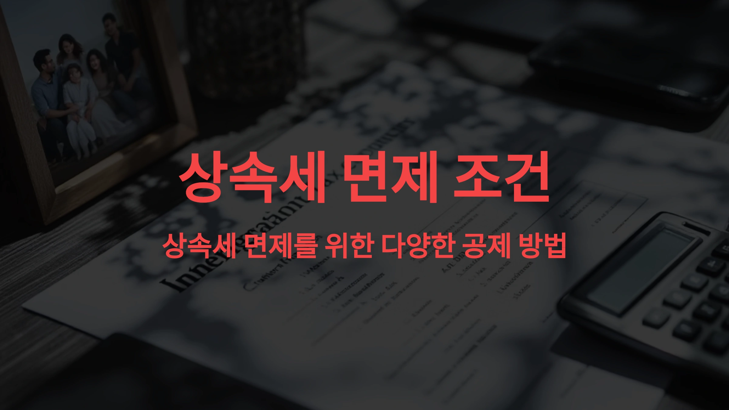 상속세 면제 조건, 배우자 공제부터 일괄공제까지 한눈에 정리 💸