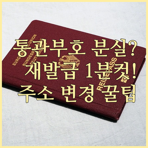 통관고유부호 분실 조회 재발급 및 주..