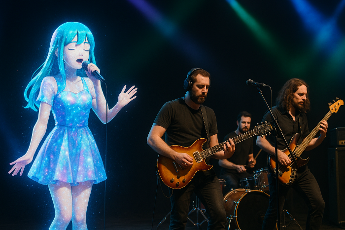 인간과 AI가 협연하는 공연 장면