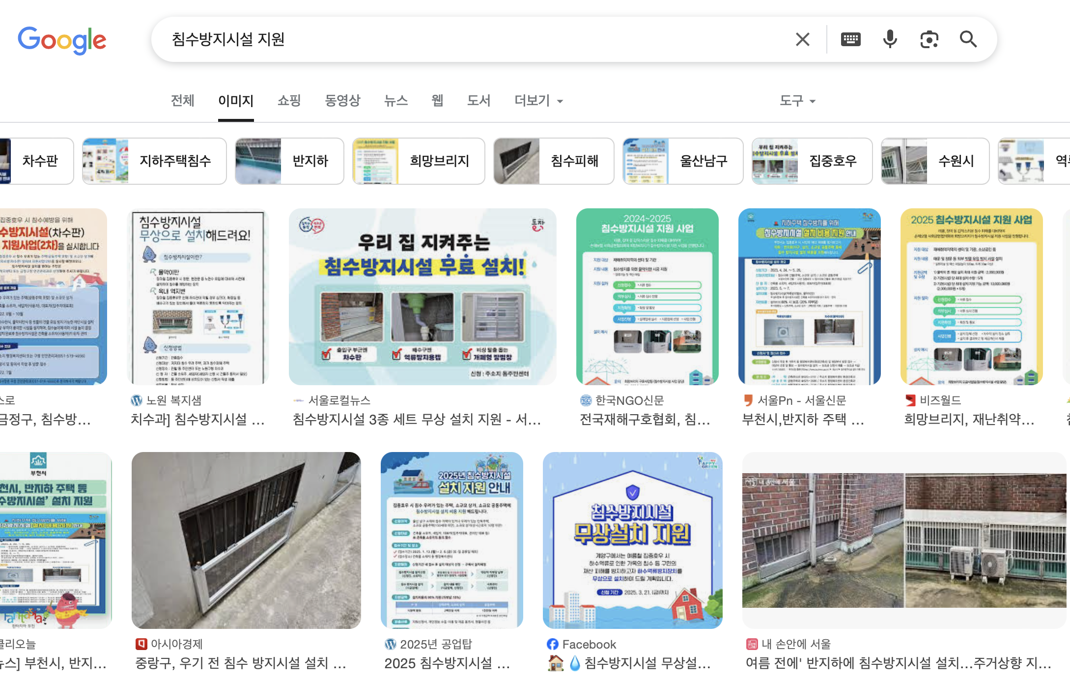 침수방지시설 지원제도