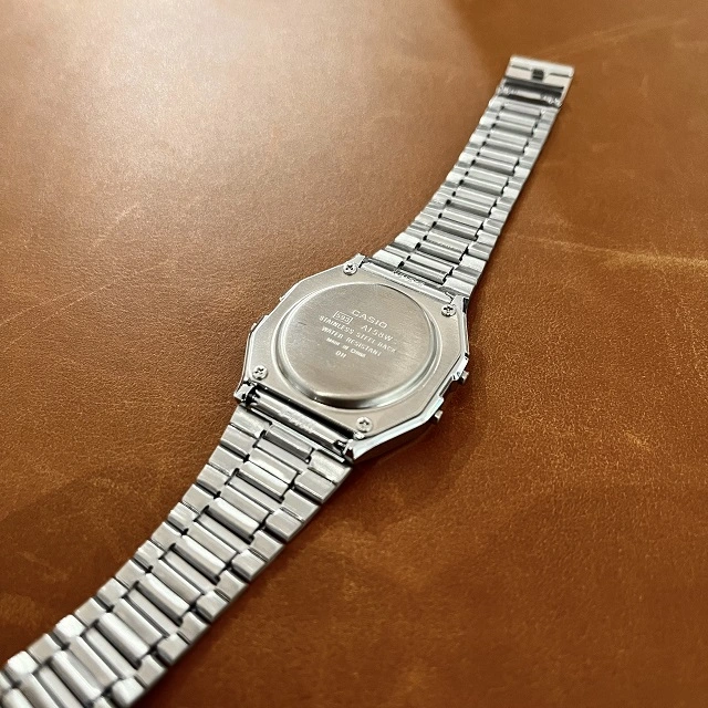 카시오 전자 손목시계 A158WA-1DF 뒤
