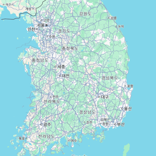 대한민국 지도보기 방법