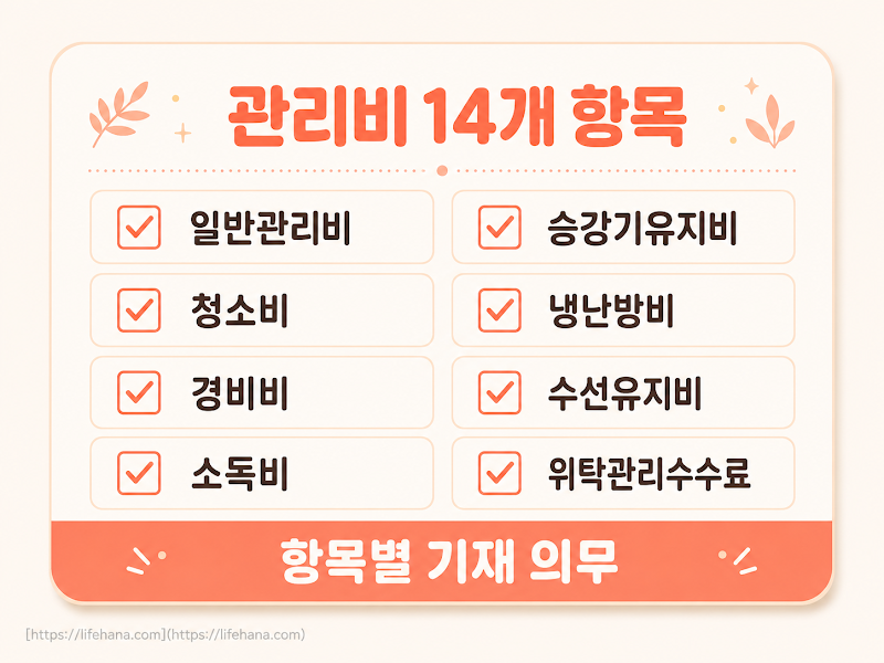 관리비 항목, 어디까지 적어야 하나요
